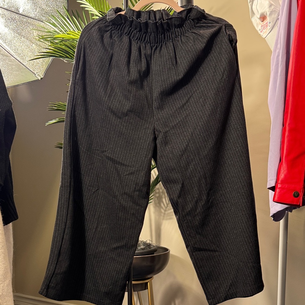 Zara Charcoal Striped Pants